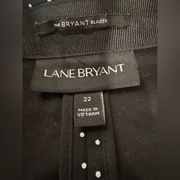 Lane Bryant Black and White Polka Dot Blazer EUC - Picture 5 of 7